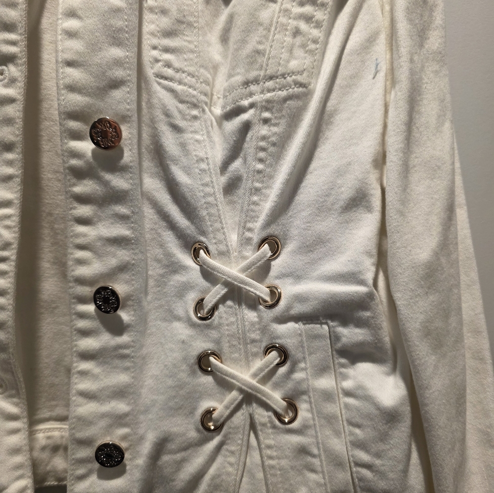 White DENIM JACKET - Picture 6 of 9